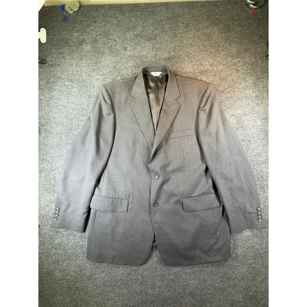 Joseph & Feiss International Trio Mens Grey 2 Button Suit Set Blazer Pants 48R
